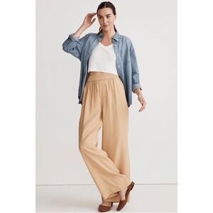 MADEWELL | The Carley Wide-Leg Softdrape Pant in Desert Dune Tan, Size Small
